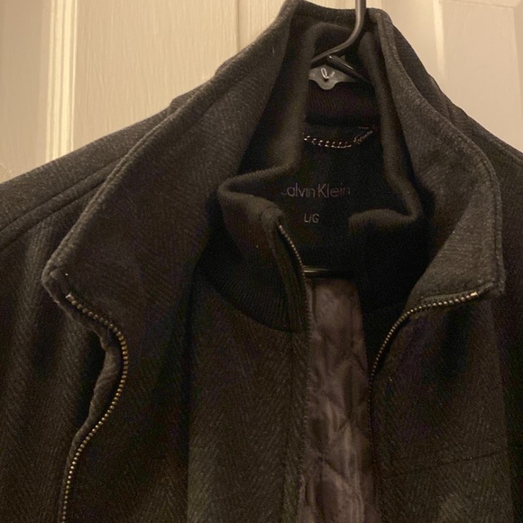 Calvin Klein Double Zipper Wool Lined Jacket size Large - Picture 9 of 11